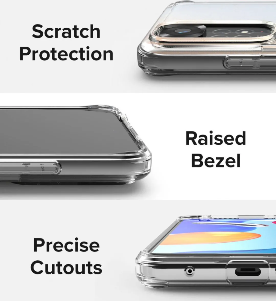 Ringke Fusion Xiaomi Redmi Note 11 Hoesje - Transparant