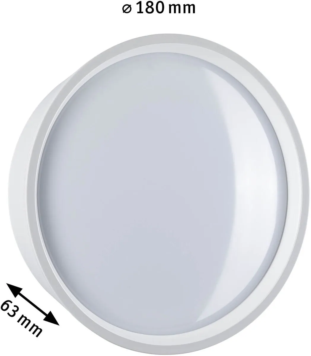 Paulmann Platomo LED Wandarmatuur Buiten 14,5W 1200lm IP44 - Wit - afbeelding 6 van 6