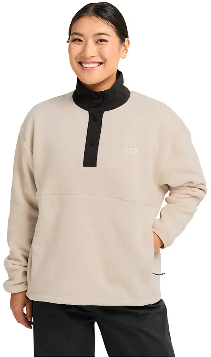 Jack Wolfskin Sumetro Fleece Met Halve Rits Beige L Vrouw