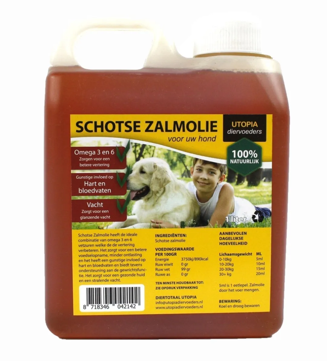 Utopia Schotse Zalmolie 1000ml