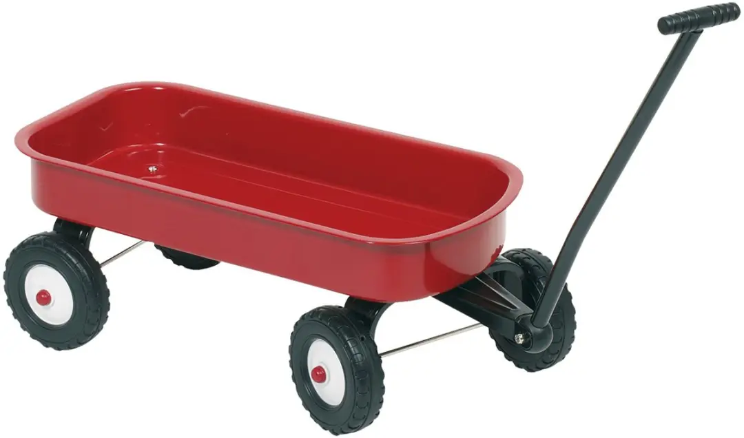 BOLDERKAR 101x25,5x21cm, rood, in metaal en kunststof, 3+