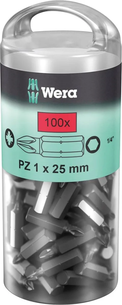 Wera 05072444001 Pozidriv PZ2 Bits - 100 Stuks