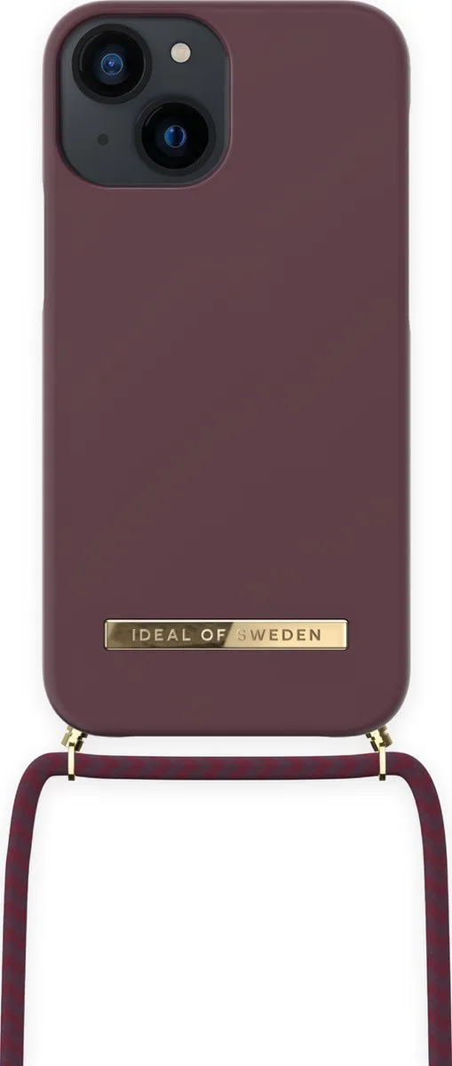 iDeal of Sweden iPhone 13 Mini Necklace Case Deep Cherry