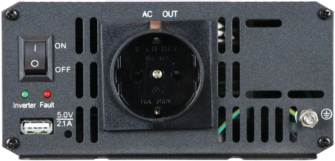 Carpoint Omvormer 12V naar 230V 1000W - 2000W Piek - USB - afbeelding 2 van 6