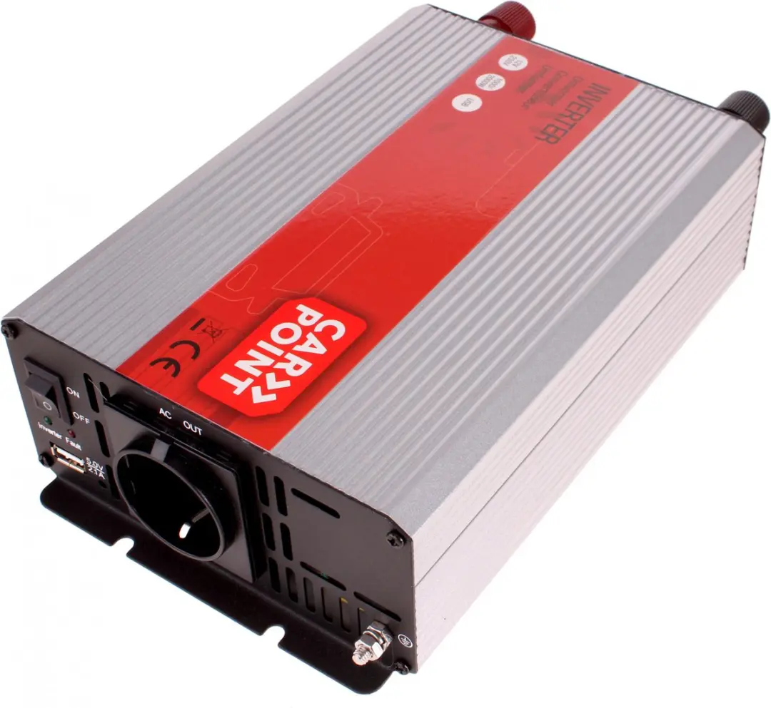 Carpoint Omvormer 12V naar 230V 1000W - 2000W Piek - USB - afbeelding 3 van 6