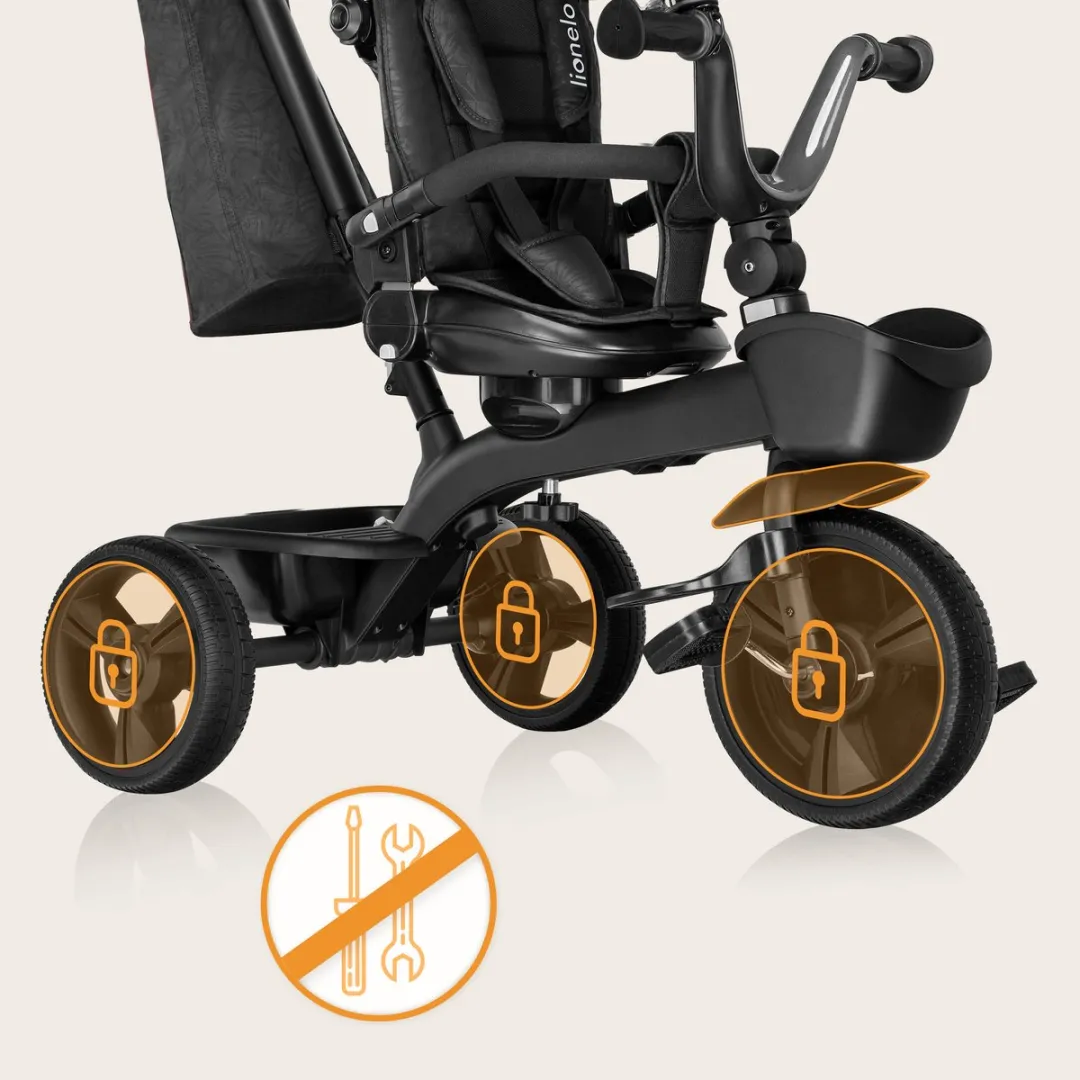 Lionelo Kori Driewieler 2-in-1 - Grijs