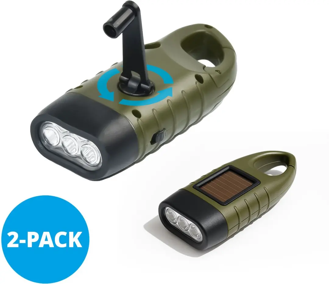 FlinQ Opwindbare Zaklamp 2-PACK
