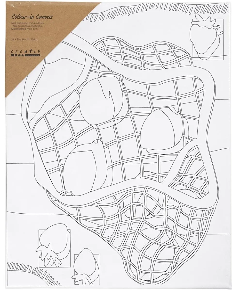 Creativ Company Schildercanvas Citrusvruchten 24x30cm - Multicolor
