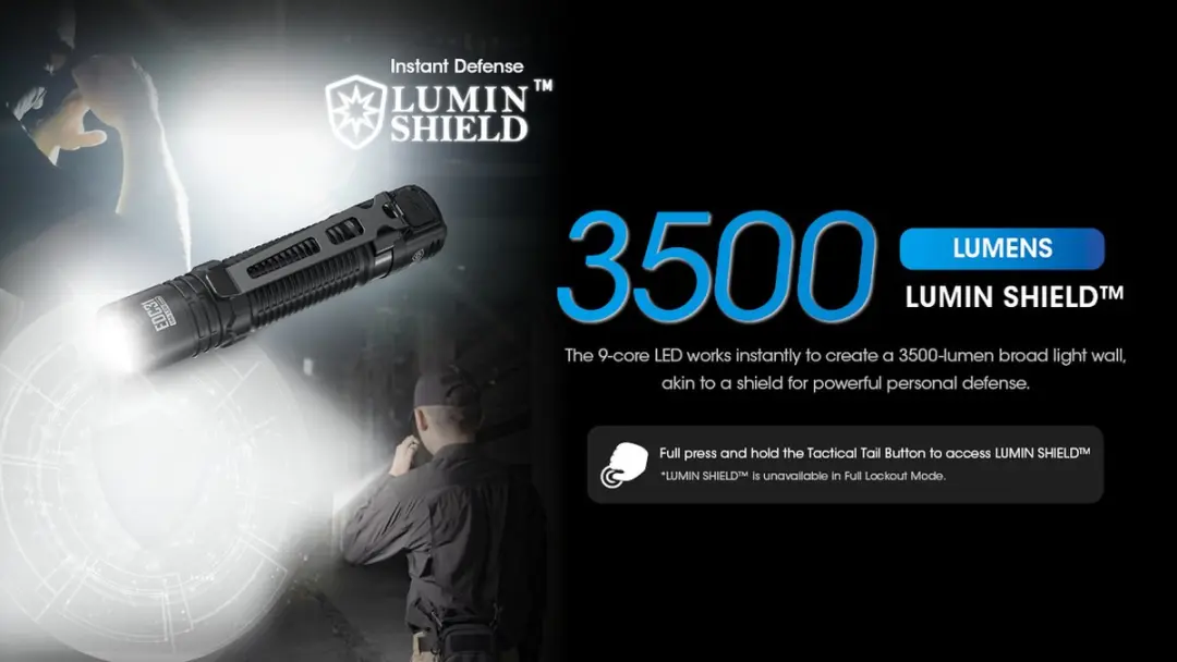 Nitecore EDC31 Oplaadbare Zaklamp - 3500 lumen - Zwart - afbeelding 3 van 6