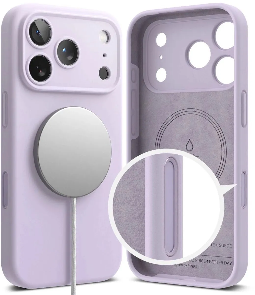 Ringke Silicone Magsave Hoesje iPhone 17 Pro - 1 Pasje - Zwart