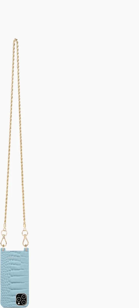 iDeal of Sweden Atelier Necklace iPhone 12 Pro - Sky Blue Croco