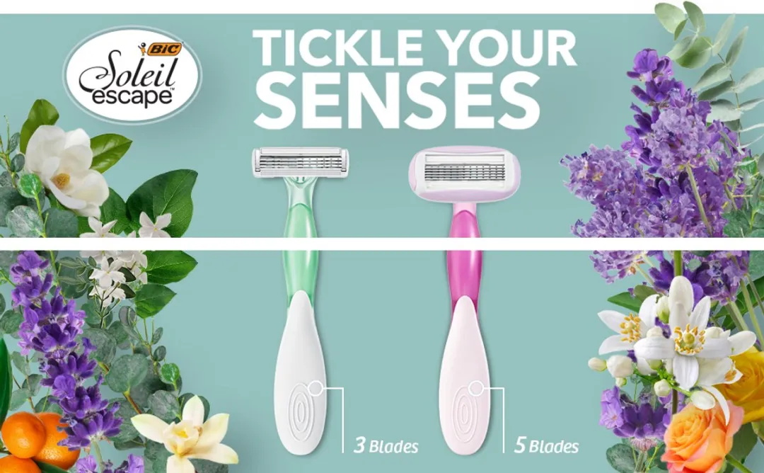 Bic Soleil Escape Wegwerp Scheermesjes 3 Stuks - Roos en Magnolia - afbeelding 6 van 6