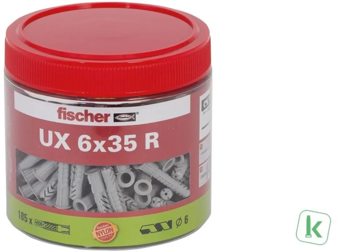 Fischer UX 6x35 R Universaldübel 531027 - Grijs - afbeelding 5 van 5