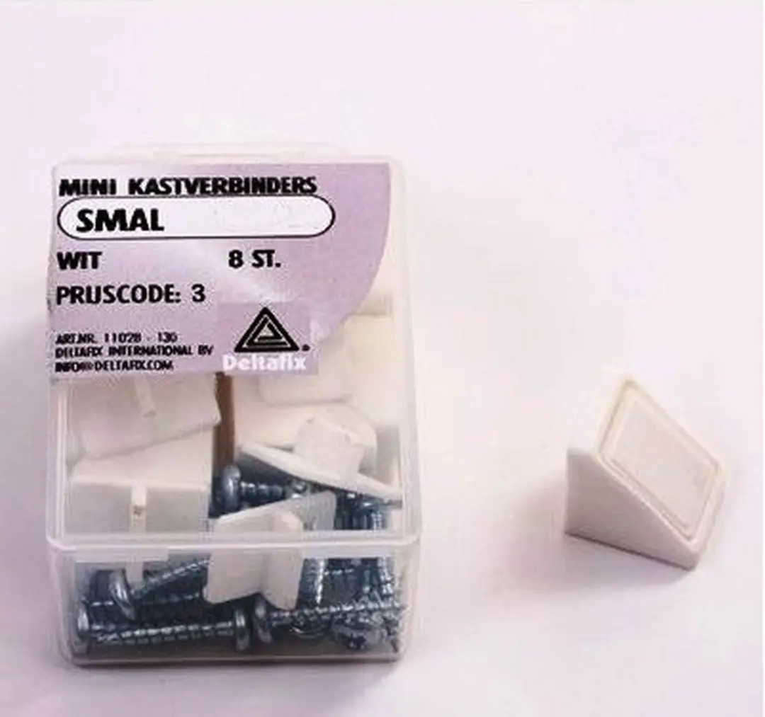 Deltafix Mini Kastverbinder Smal Wit