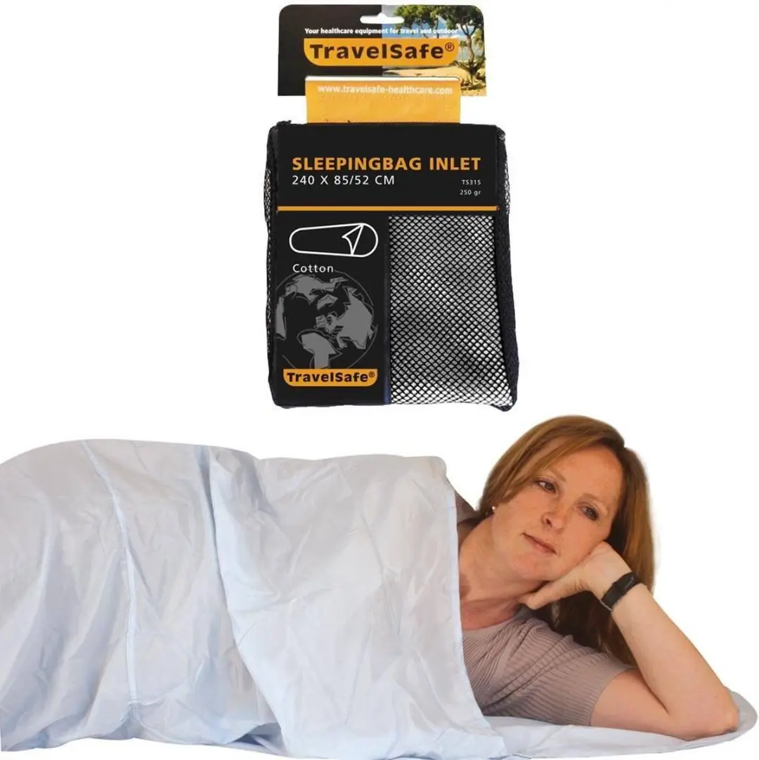 Travelsafe Katoen Mummy Slaapzak Inleg - Wit - afbeelding 4 van 5