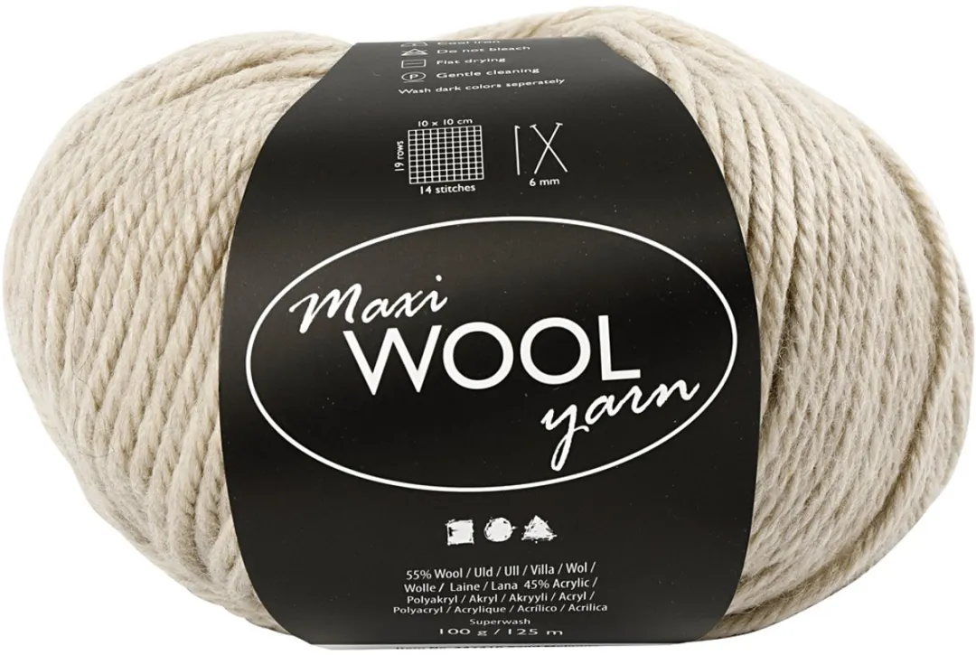 Creativ Company Wolgaren Zandkleur Mix 125m 100g