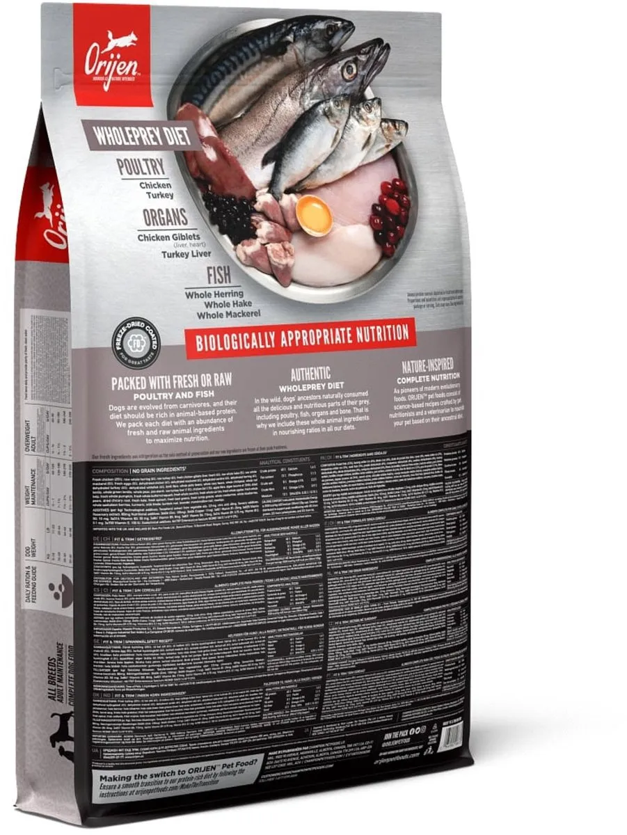 Orijen Whole Prey Fit & Trim Hondenvoer Kip Kalkoen Vis 6kg