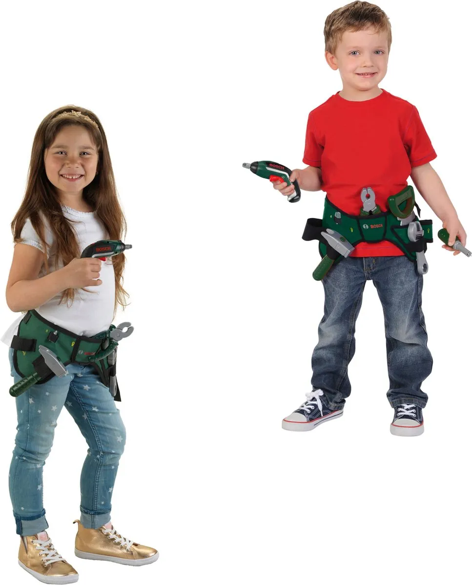 Klein Toys Bosch Mini Gereedschapsgordel-Set - 6 Stuks - Groen/Rood