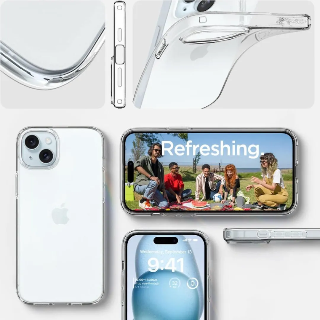 Spigen Liquid Crystal Case ACS06786 iPhone 15 - Transparant - afbeelding 6 van 6