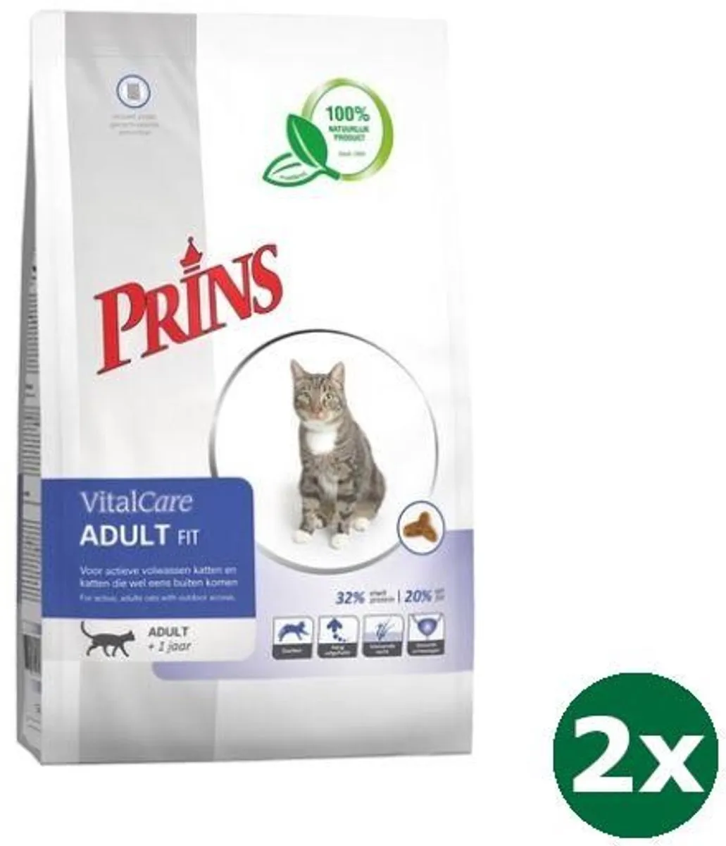 Prins Cat Vital Care Adult Fit Kattenvoer - 2x 10kg