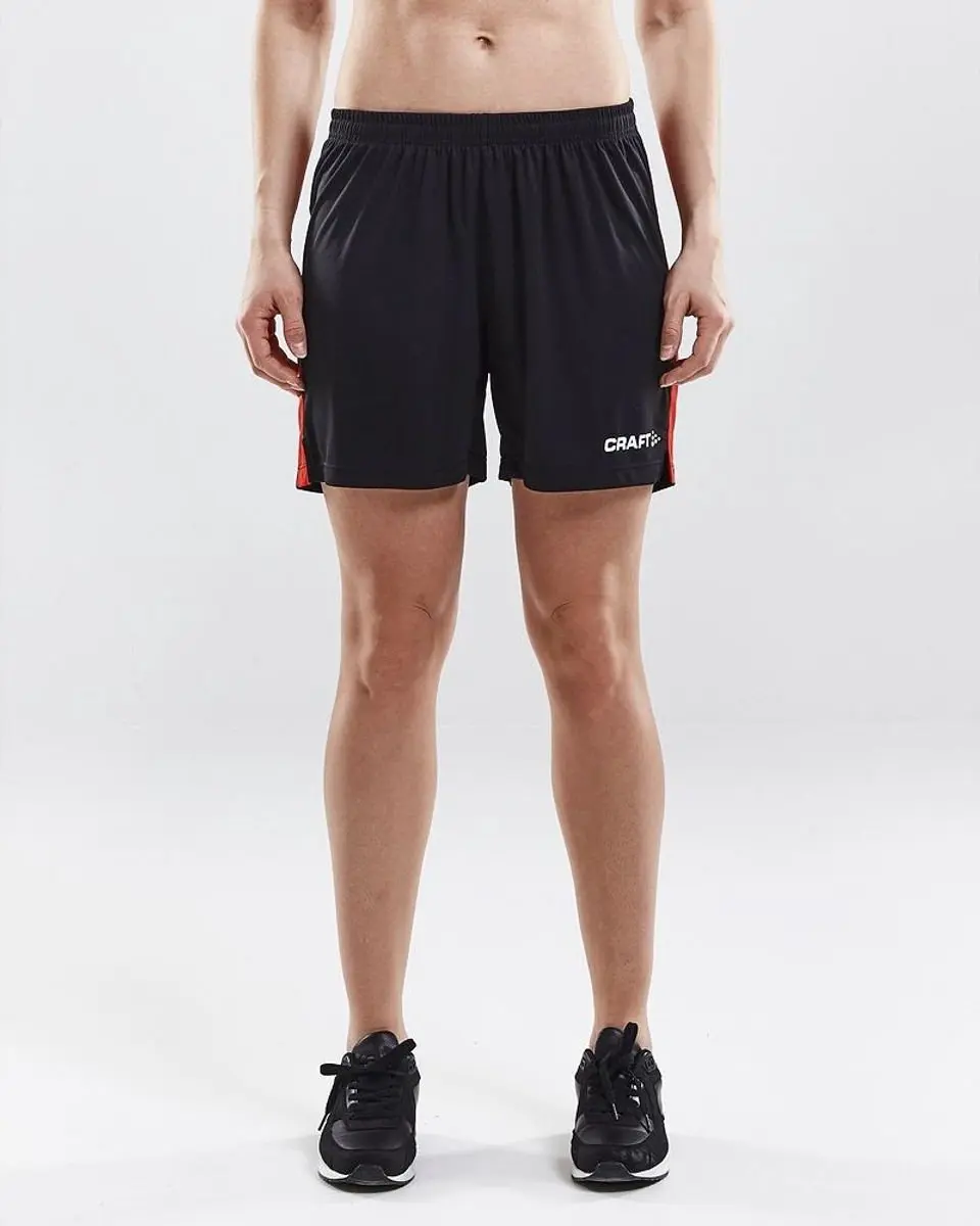 Craft Progress Contrast Dames Short - Zwart/Rood - L - afbeelding 2 van 4