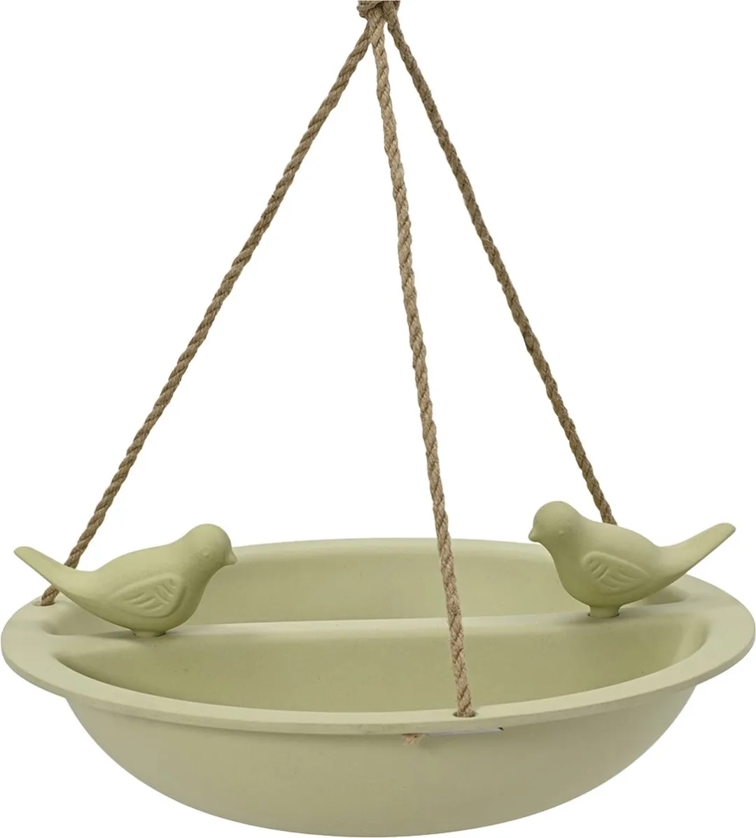 Decoris Vogelhuisje met bad/voederschaal Lichtgroen