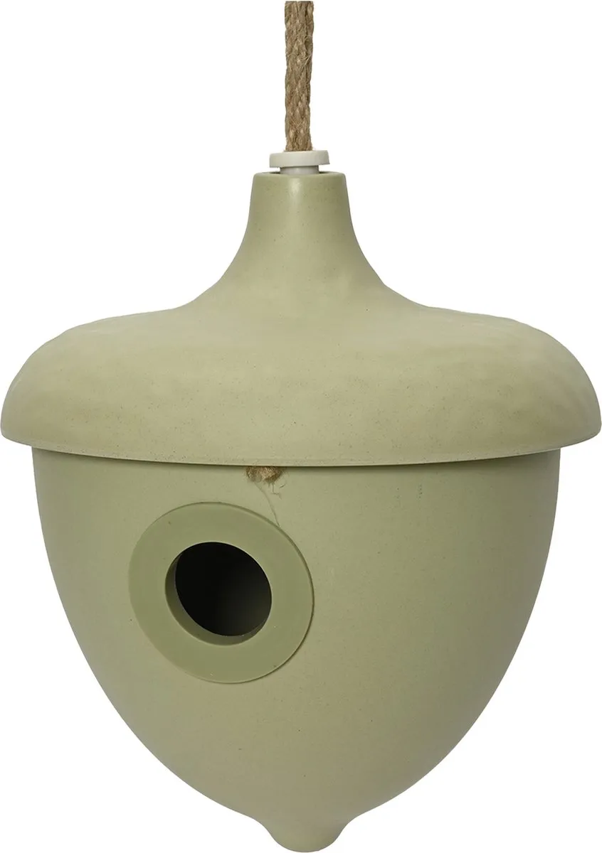 Decoris Vogelhuisje met bad/voederschaal Lichtgroen