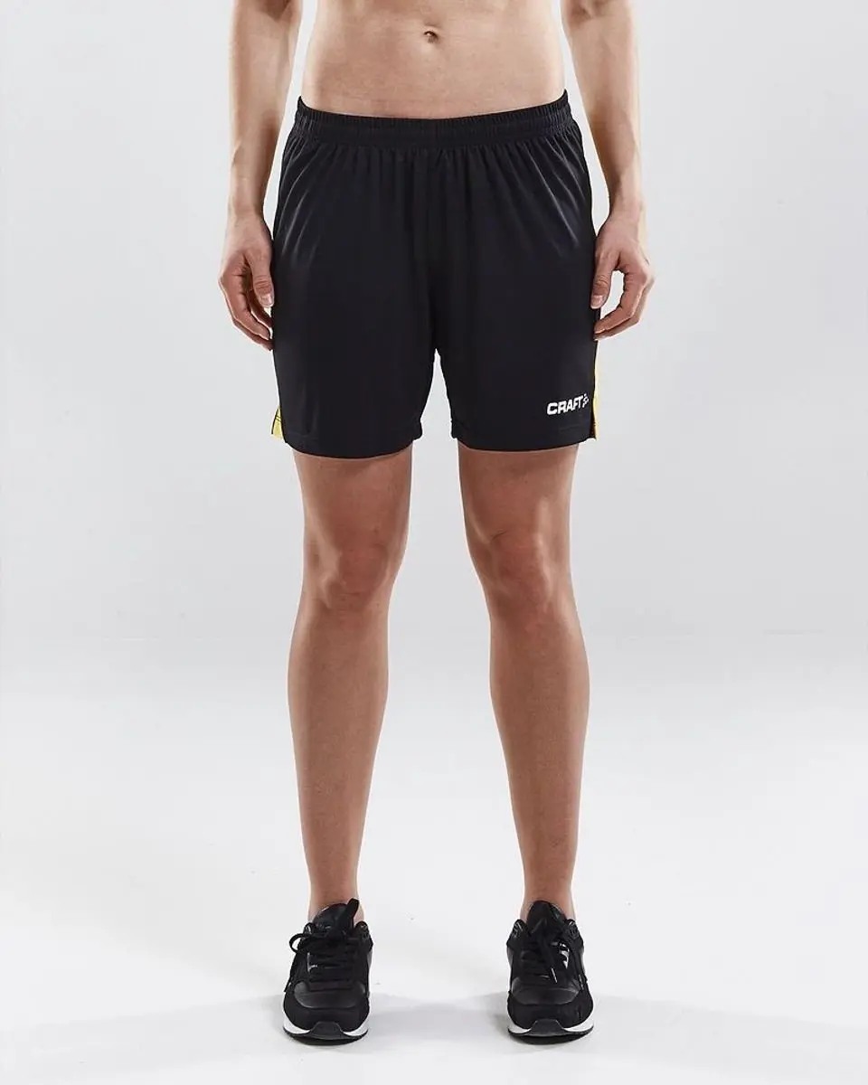 Craft Progress Contrast Short Dames - Zwart/Geel - afbeelding 3 van 4