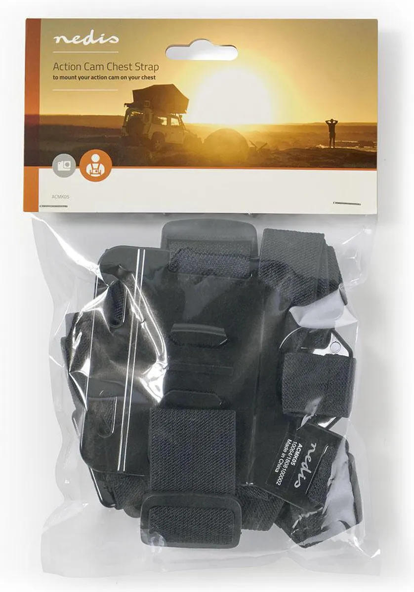 Nedis ACMK05 Action Cam Borstband - Zwart