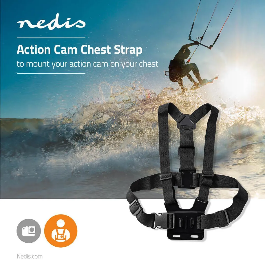 Nedis ACMK05 Action Cam Borstband - Zwart