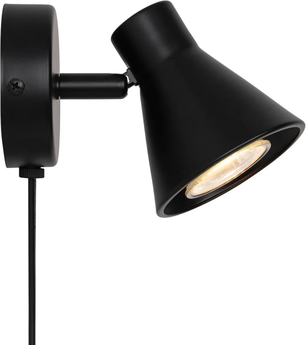 Nordlux Eik Wandlamp GU10 - Ø8,5cm - Zwart
