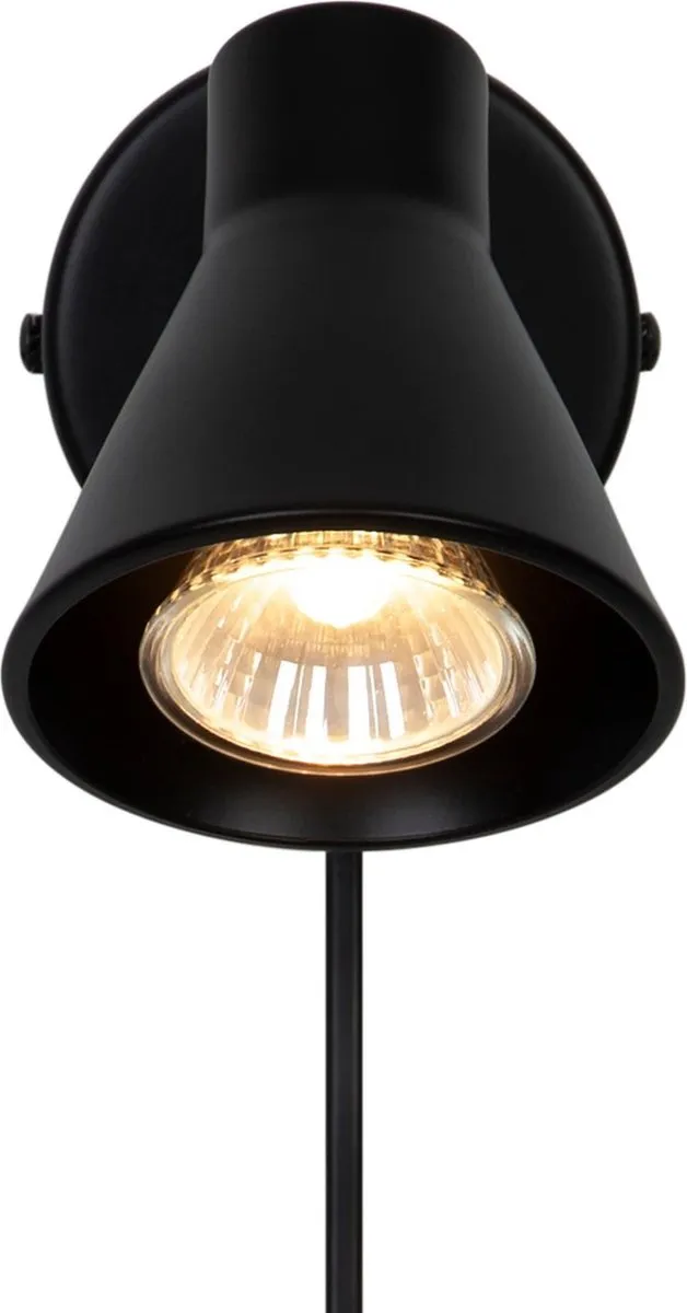 Nordlux Eik Wandlamp GU10 - Ø8,5cm - Zwart