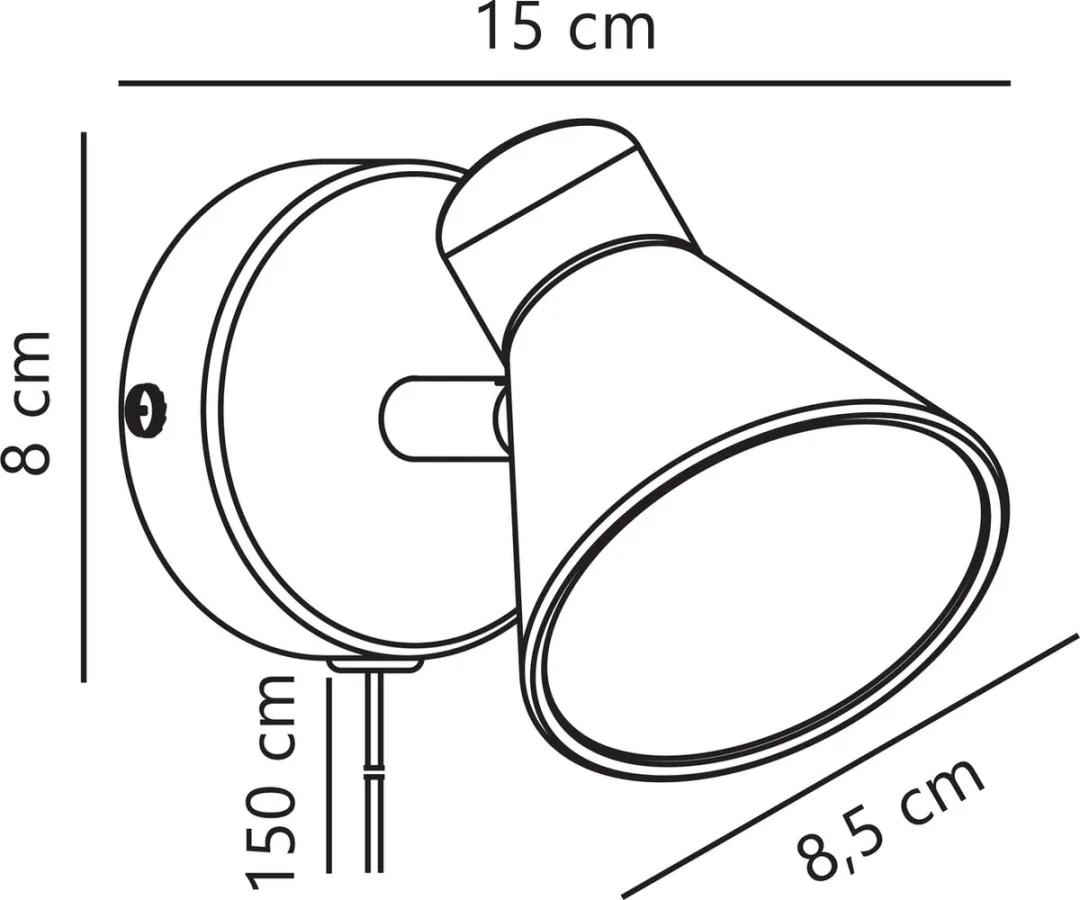 Nordlux Eik Wandlamp GU10 - Ø8,5cm - Zwart