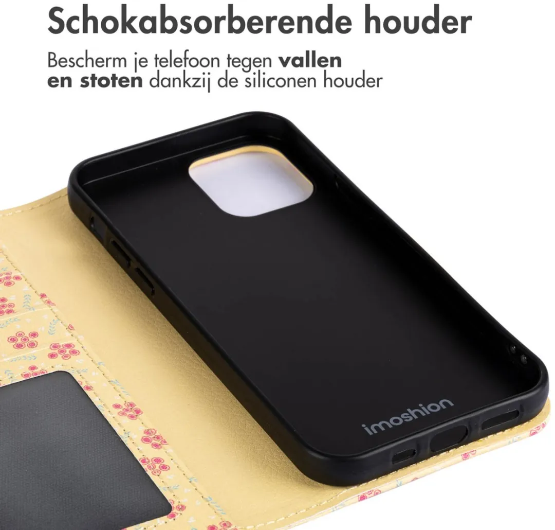 Imoshion iPhone 14 Hoesje Sunny Yellow Petite Flowers - 3 Pasjes