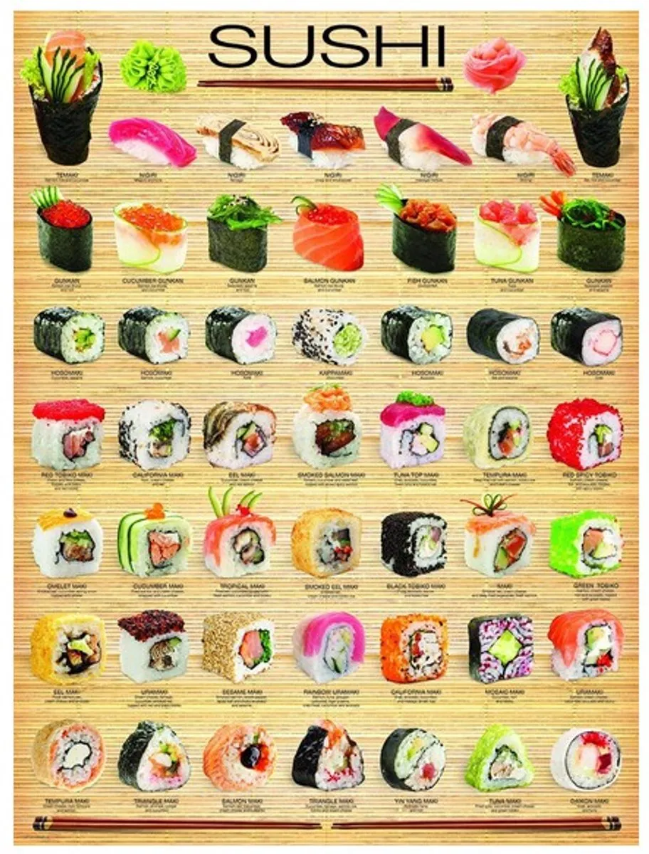 Eurographics Sushi Legpuzzel 1000 Stuks - Multicolor