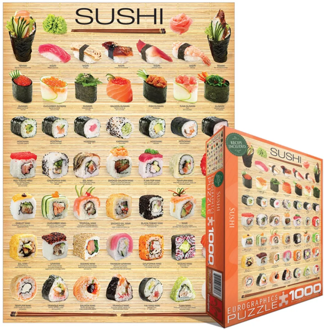 Eurographics Sushi Legpuzzel 1000 Stuks - Multicolor