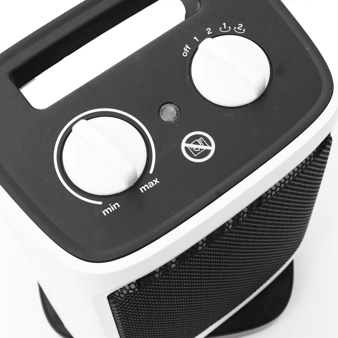 Inventum KC222WOS Keramische Kachel 2000W - 60° Oscillatie - Wit/Zwart