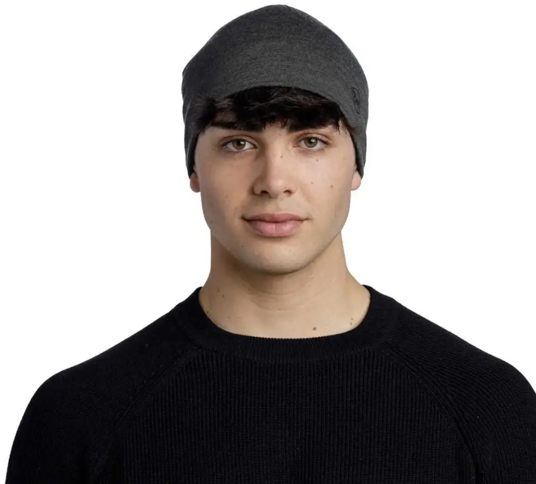 Buff Merino Midweight Beanie - Solid Bark - afbeelding 2 van 6