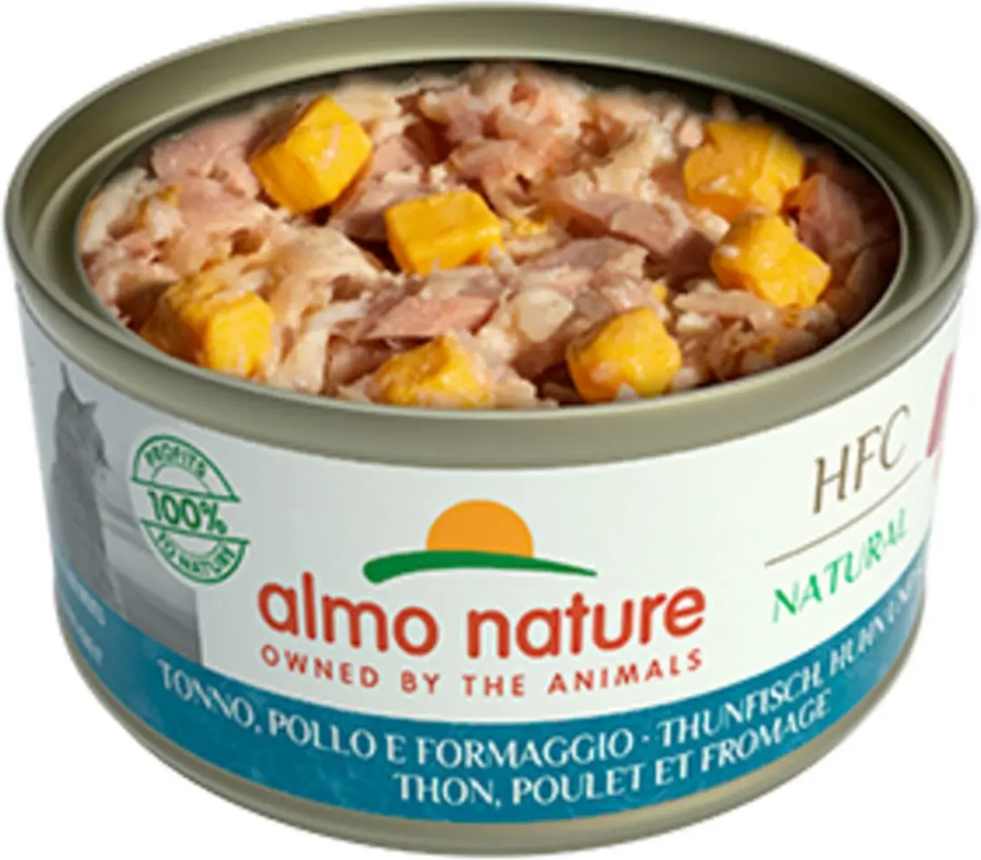 Almo Nature HFC Natural Natvoer Kat Tonijn Kip Kaas 150g - afbeelding 2 van 4