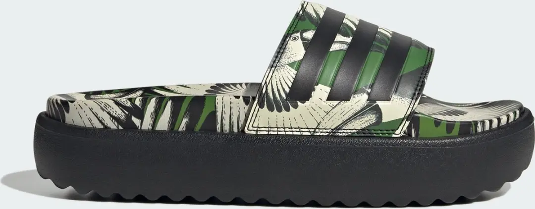 adidas Adilette Platform Dames Slippers - Groen - afbeelding 5 van 6