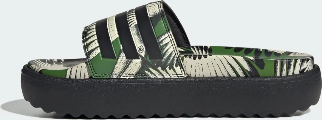 adidas Adilette Platform Dames Slippers - Groen - afbeelding 3 van 6