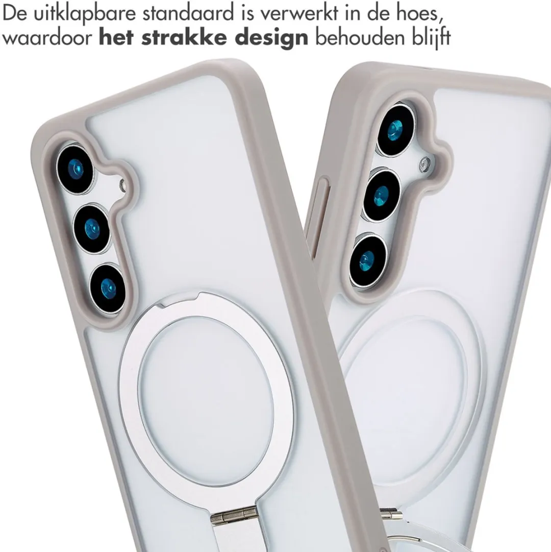 Accezz Hoesje Samsung Galaxy S24 Ring Stand Grijs