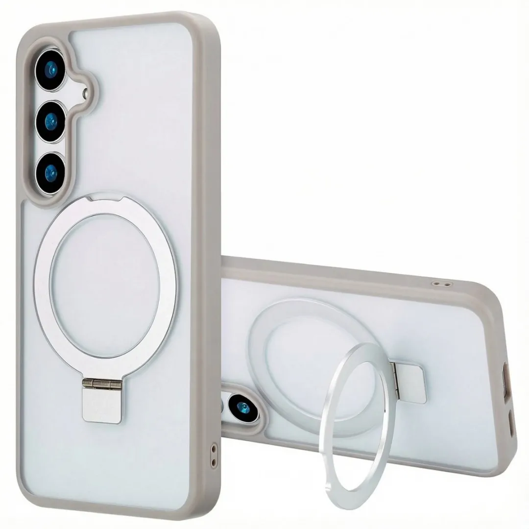 Accezz Hoesje Samsung Galaxy S24 Ring Stand Grijs