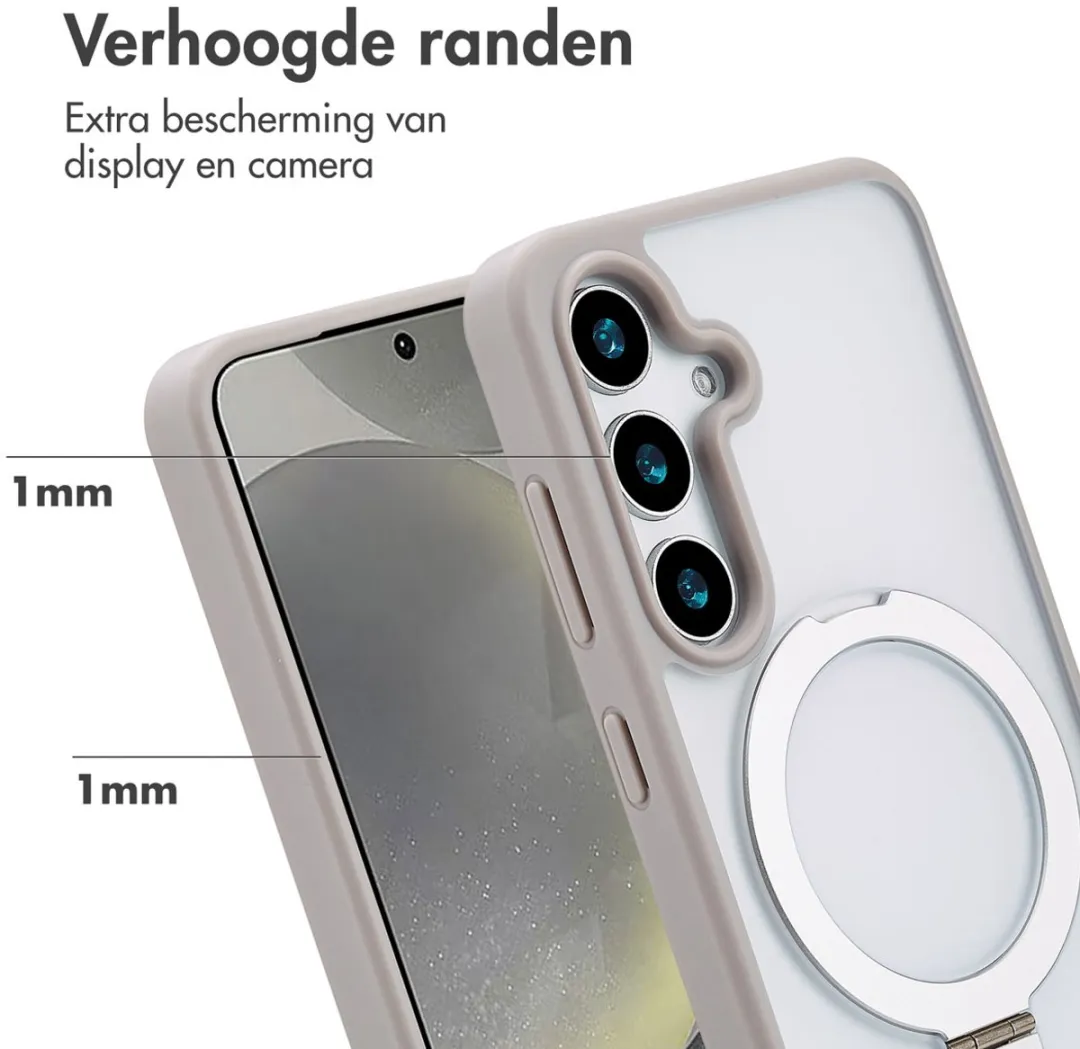 Accezz Hoesje Samsung Galaxy S24 Ring Stand Grijs