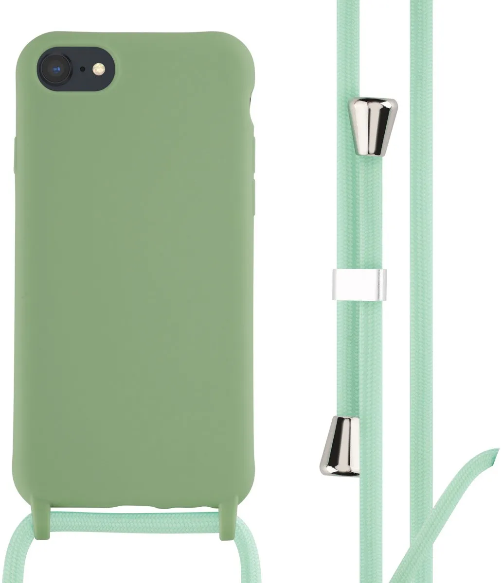 Imoshion Hoesje iPhone SE/8/7 - Siliconen met koord - Groen