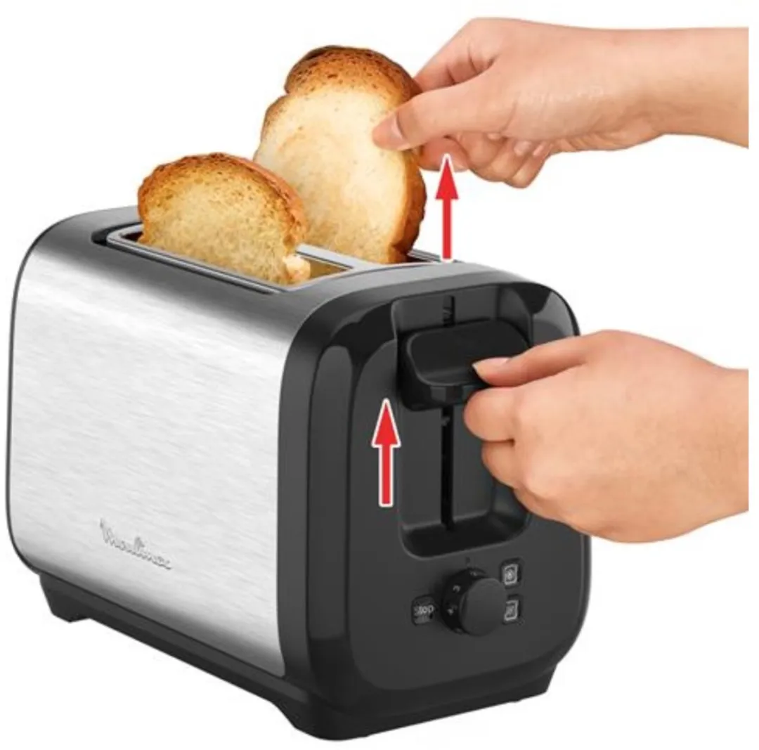 Moulinex LT5S0DE0 Broodrooster 2 Sneden 1200W - Zwart/Roestvrijstaal