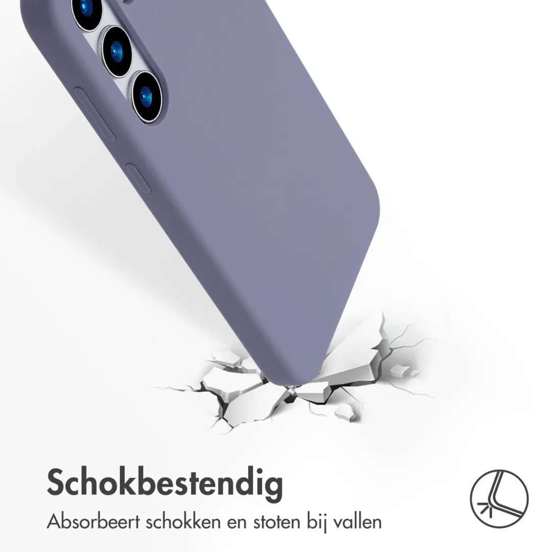 Accezz Hoesje Samsung Galaxy S25 Plus - Lavendel Grijs - MagSafe