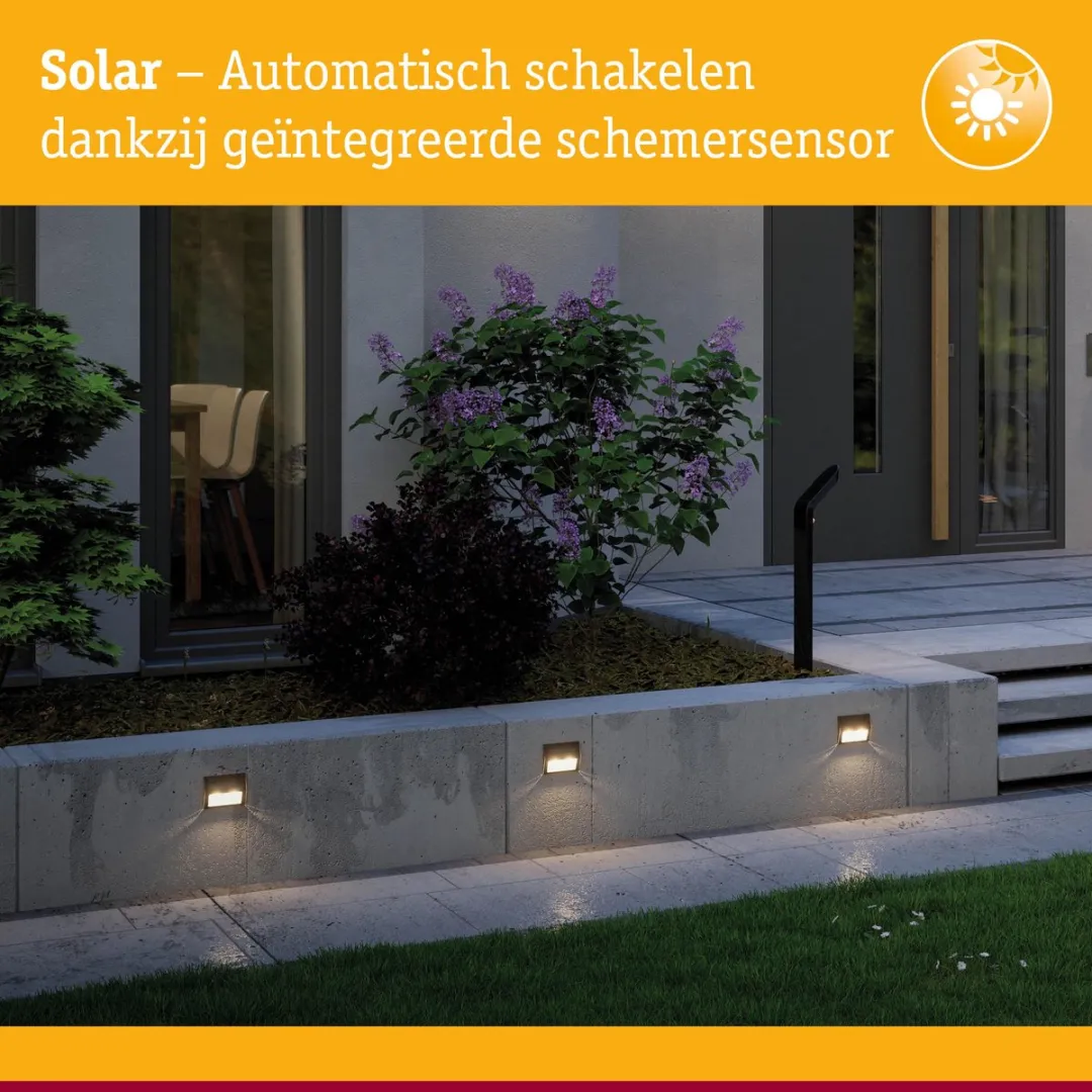 Paulmann Dayton Solar LED Traplamp 2lm - Antraciet