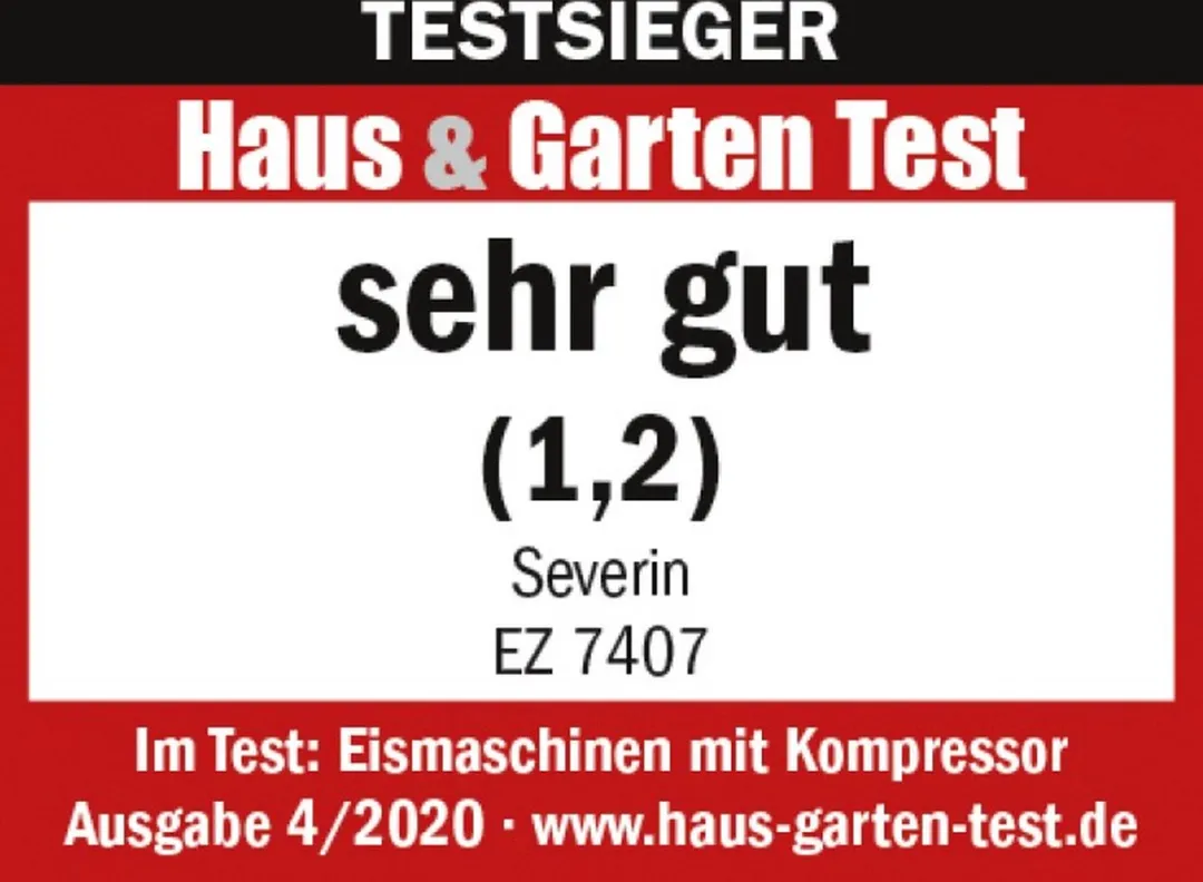 Severin EZ 7407 IJsmachine 2-in-1 - 1.2L - Zwart/RVS - afbeelding 6 van 6