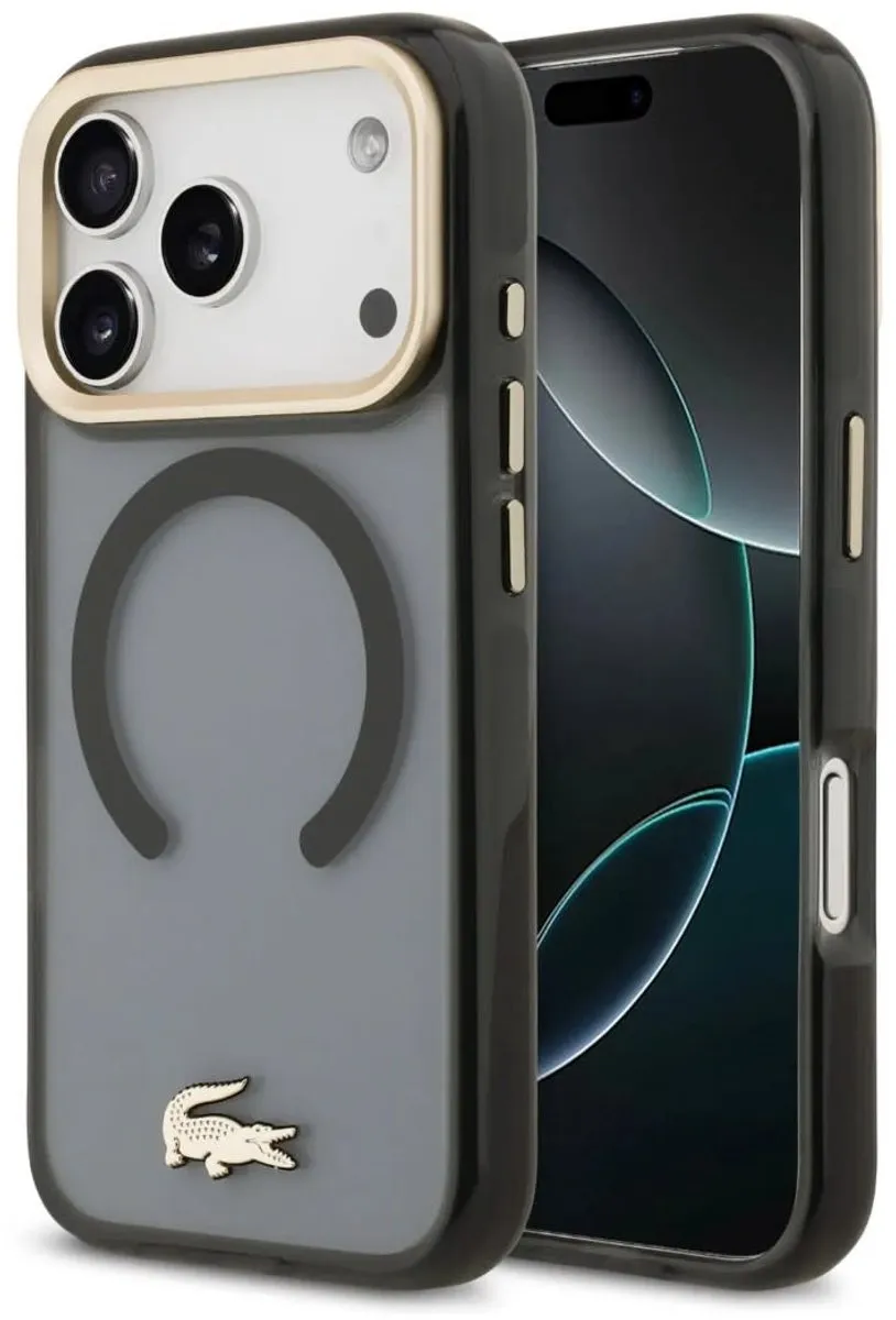 Lacoste Back Cover iPhone 17 Pro Max - Zwart - MagSafe